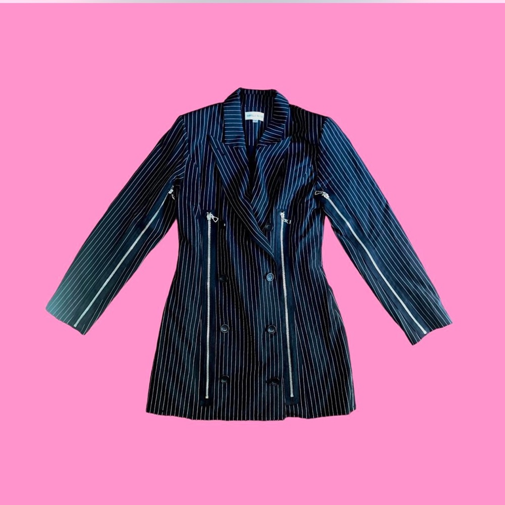 Danielle Guizio pinstripe blazer dress